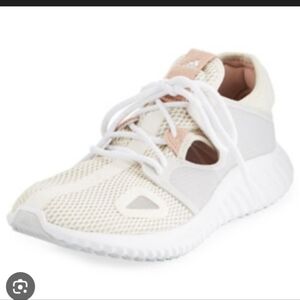 Adidas women's cream and blush Mesh sneakers